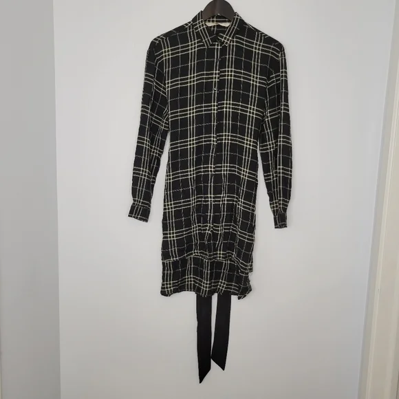 Zara trafaluc women's plaid long sleeve tunic top - Picture 16 of 16